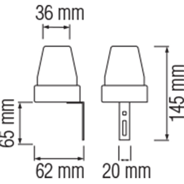 Schemerschakelaar Lichtsensor - Flexina - Spatwaterdicht IP44 - 1200W - 10A - Wit