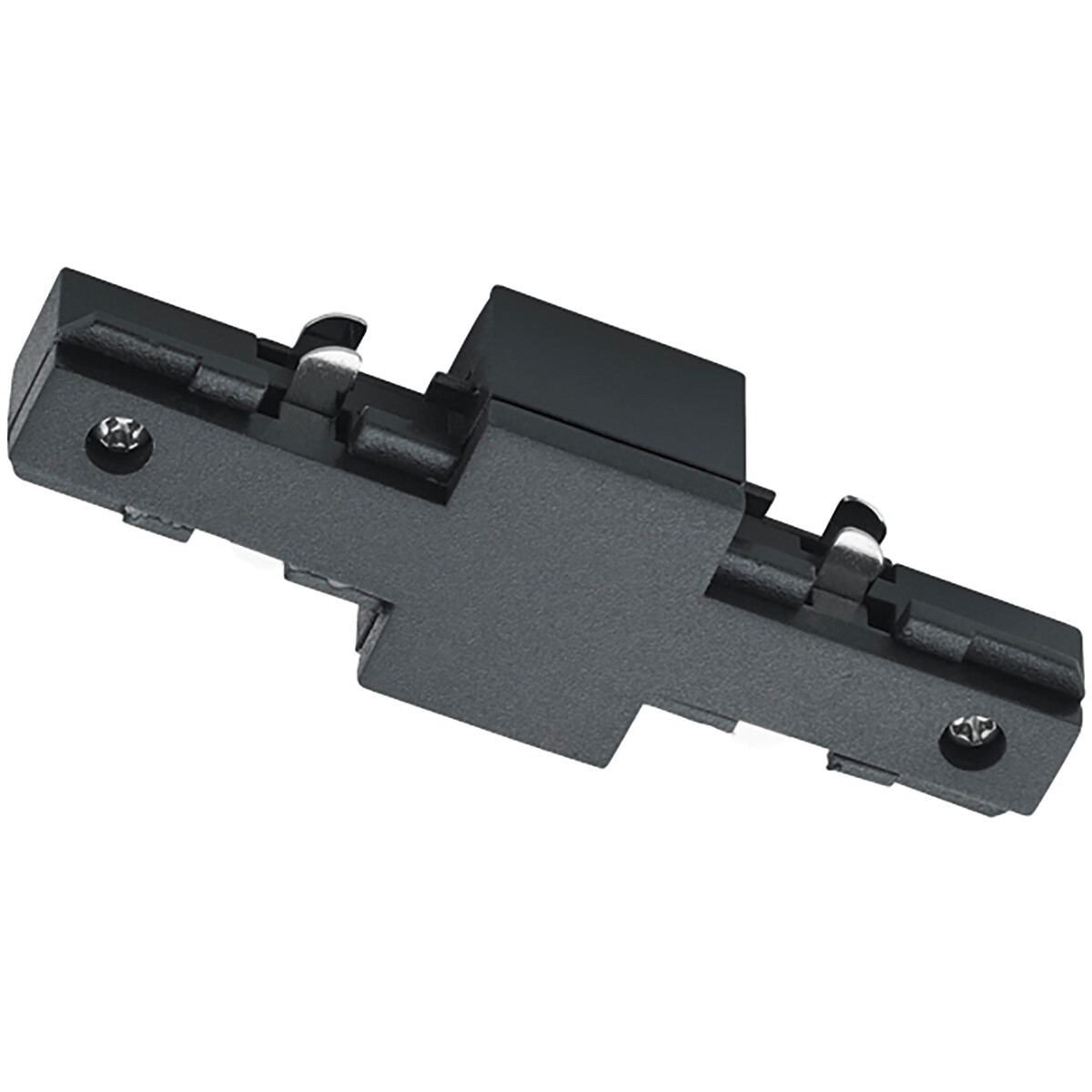 Spanningsrail Doorverbinder - Trion Dual - Rechte Connector - 2 Fase - Mat Zwart